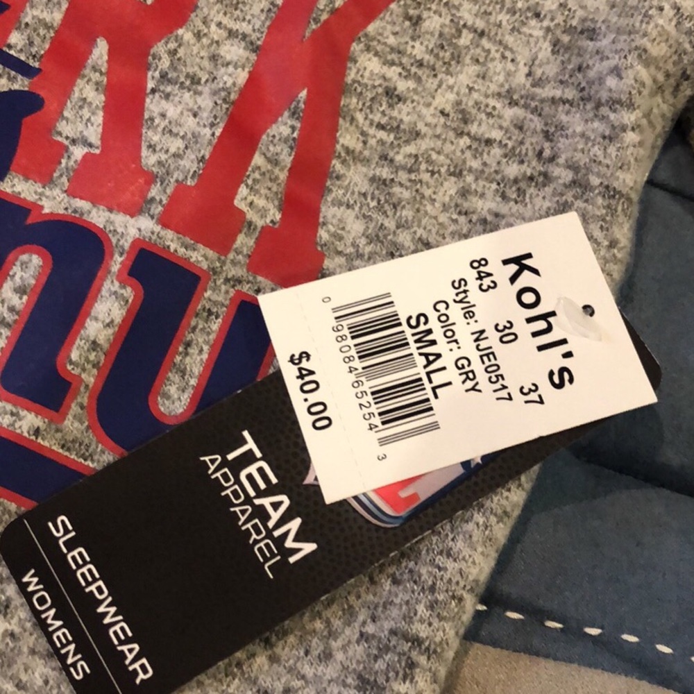 New York giants pajama shirt never worn with tags